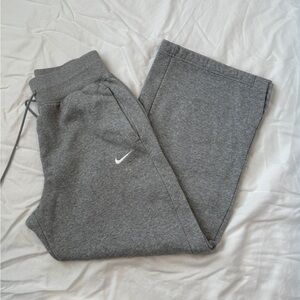Nike Grey Sweatpants with White Swoosh